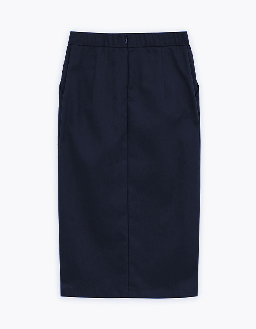 Тёмно-синяя юбка-миди для девочки