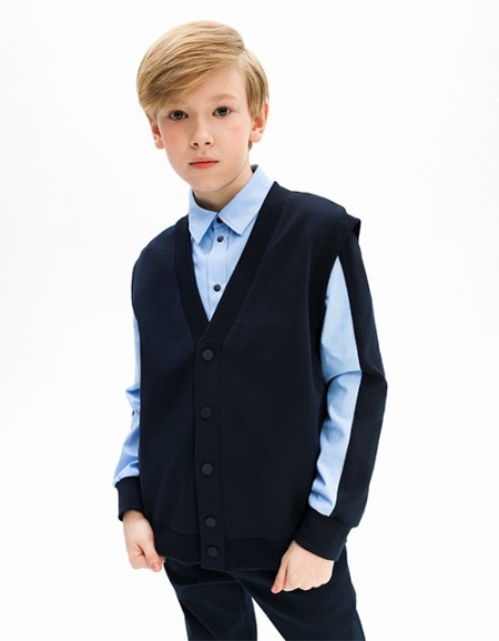 Тёмно-синяя жилетка для мальчика