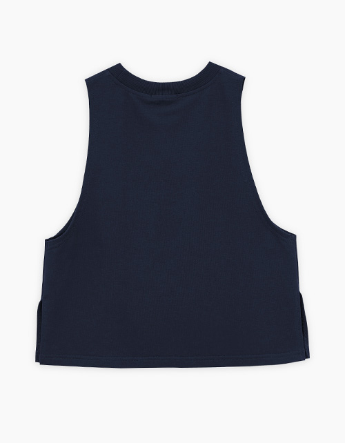 Тёмно-синий жилет для девочки