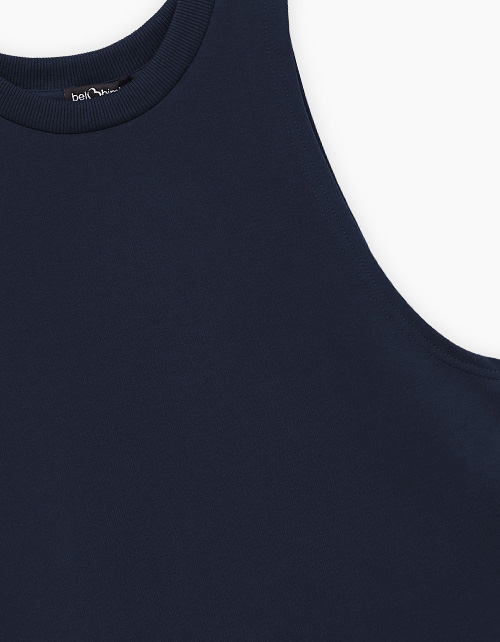 Тёмно-синий жилет для девочки