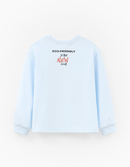 Голубой лонгслив для девочки