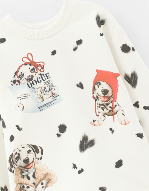 Свитшот оттенка молоко для девочки