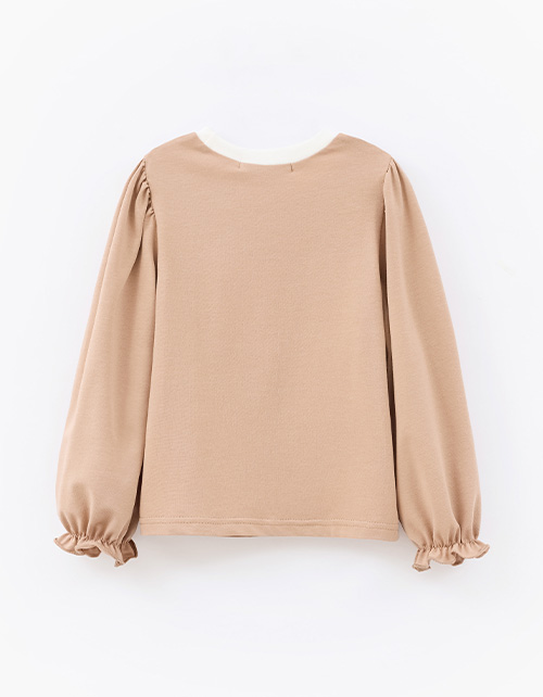 Бежевый лонгслив для девочки