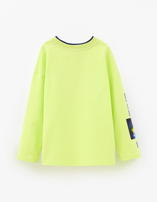 Лонгслив лайм для мальчика
