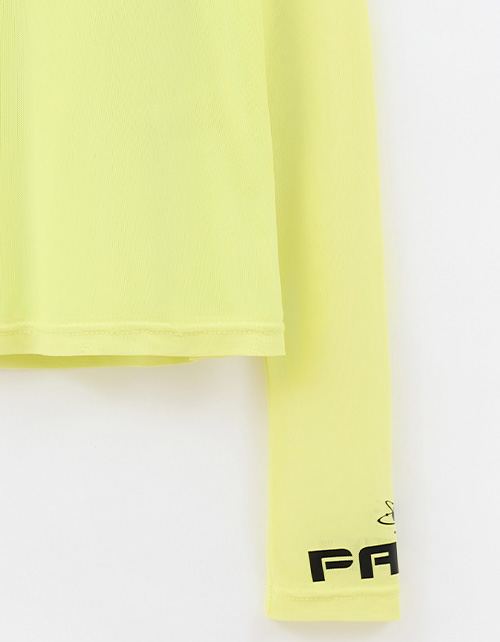 Лонгслив лайм для девочки