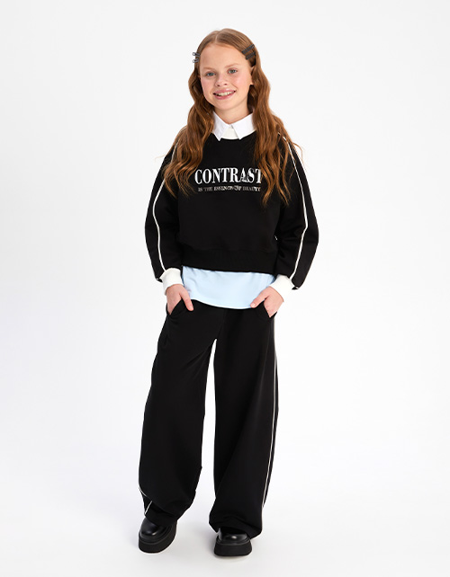 Чёрный свитшот для девочки