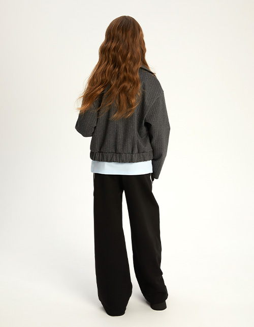 Чёрные широкие брюки для девочки