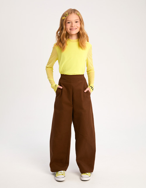 Брюки багги для девочки