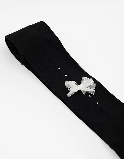 Дизайнерские чёрные колготки для девочки