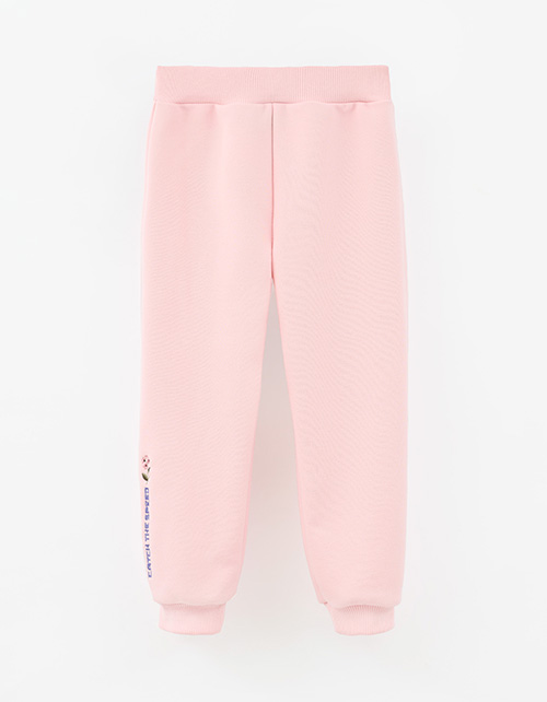 Светло-розовые брюки-джоггеры для девочки Светло-розовые брюки-джоггеры для девочки