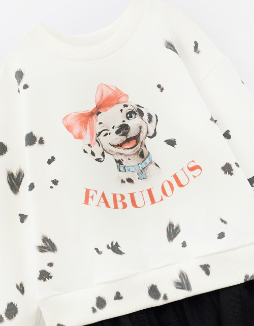 Платье с чёрной юбкой для девочки