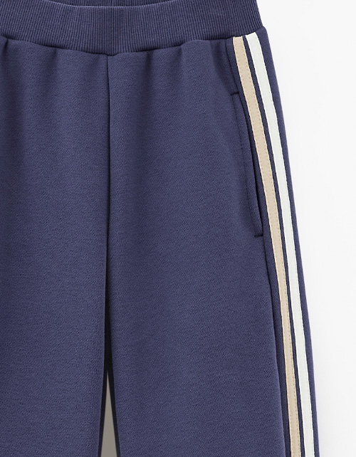 Брюки-джоггеры с лампасами для девочки