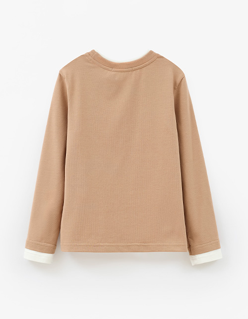 Бежевый лонгслив для девочки