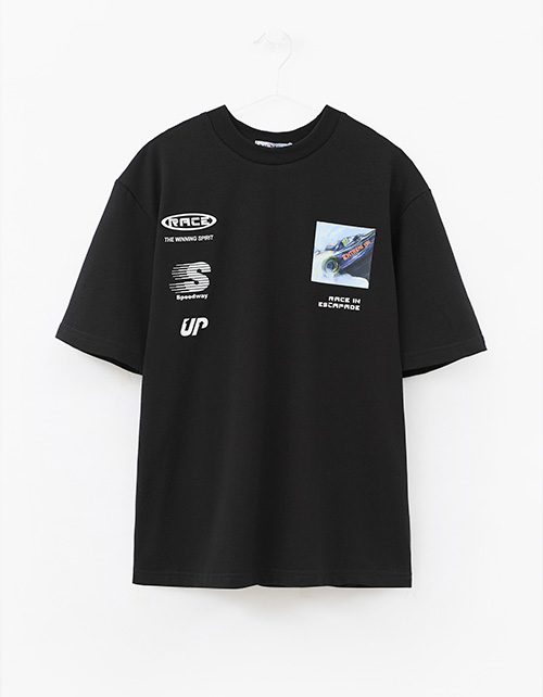 Дизайнерская чёрная футболка для мальчика