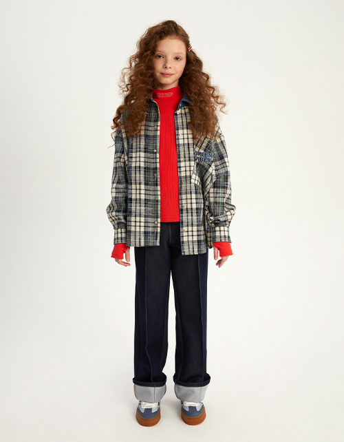 Рубашка в клетку для девочки