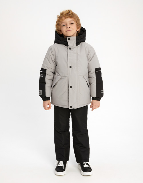 Чёрные брюки на флисе для мальчика