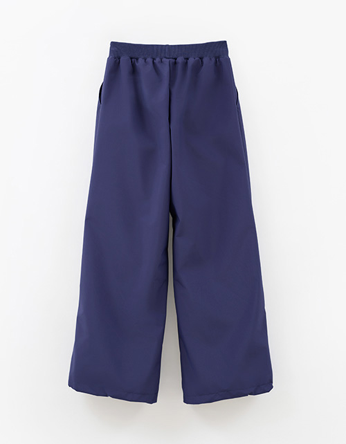 Тёмно-синие утеплённые брюки-парашюты на флисе для девочки