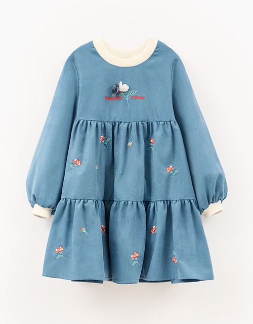 Авторское платье из вельвета для девочки