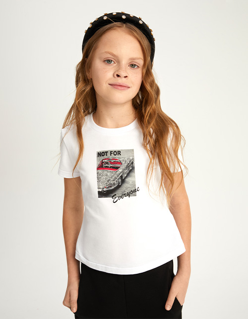 Белая футболка для девочки Белая футболка для девочки