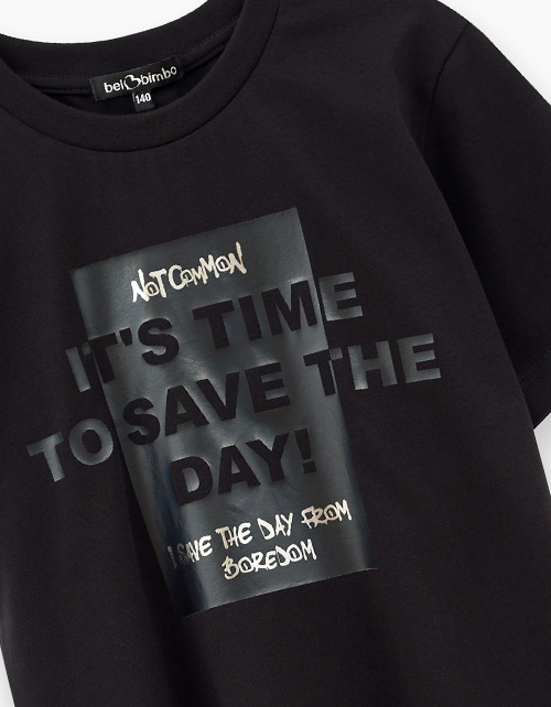 Чёрная футболка для мальчика Чёрная футболка для мальчика