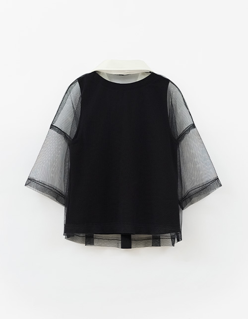 Стильная чёрная блузка для девочки Стильная чёрная блузка для девочки