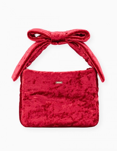 Красная бархатная сумка для девочки Красная бархатная сумка для девочки