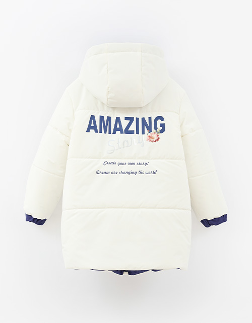 Зимняя двухсторонняя куртка для девочки