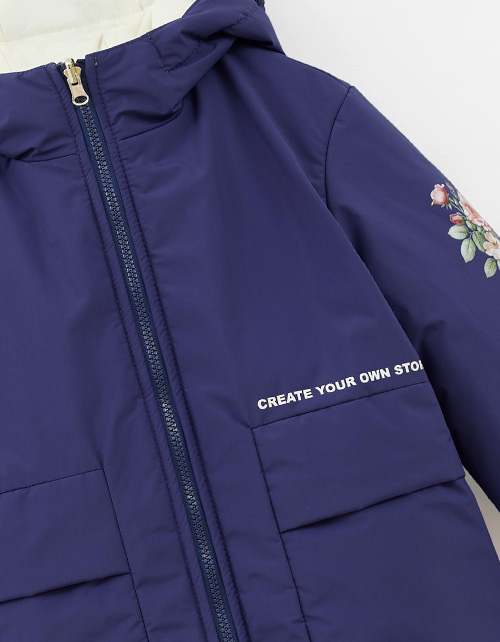 Зимняя двухсторонняя куртка для девочки