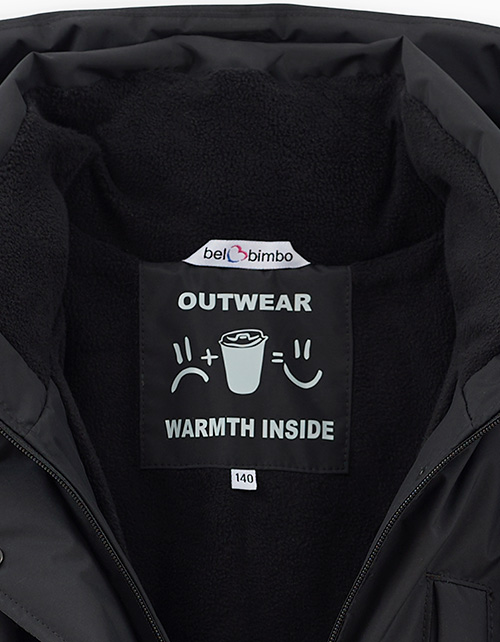 Чёрная зимняя куртка для девочки