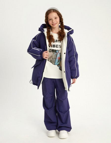 Зимняя двухсторонняя куртка для девочки