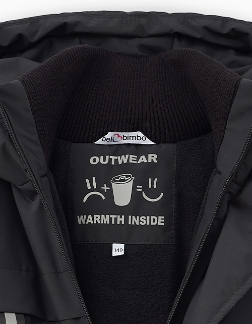 Чёрная зимняя куртка для мальчика