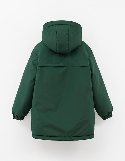 Тёмно-зелёная зимняя куртка для мальчика