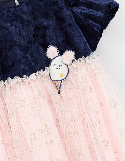 Контрастное платье звезды для девочки