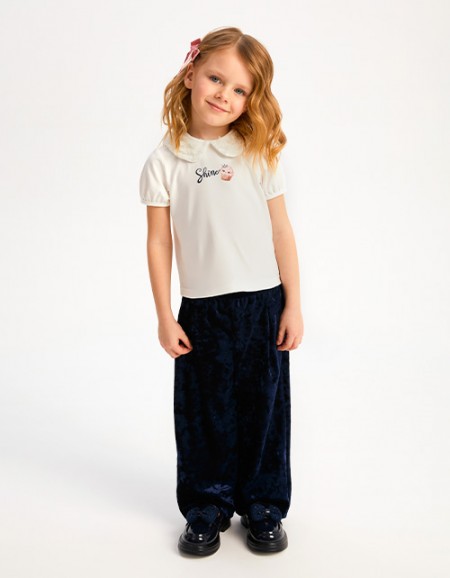 Брюки бархат для девочки