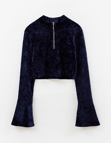 Бархатный кроп-топ для девочки Бархатный кроп-топ для девочки