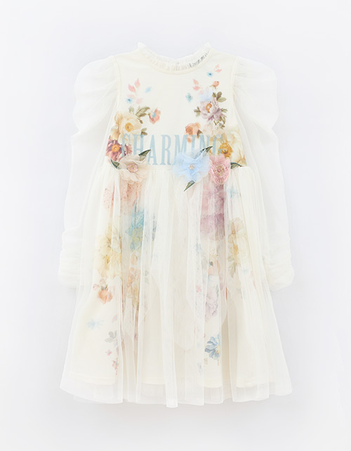 Дизайнерское воздушное нарядное платье для девочки