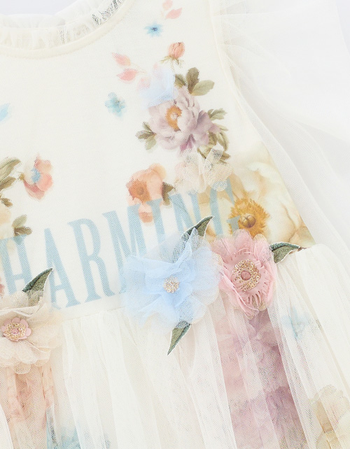 Дизайнерское воздушное нарядное платье для девочки