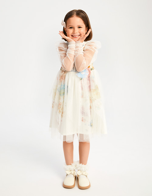 Дизайнерское воздушное нарядное платье для девочки