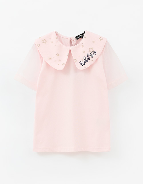 Футболка с воротником для девочки Футболка с воротником для девочки