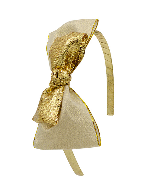 Ободок с золотым бантом