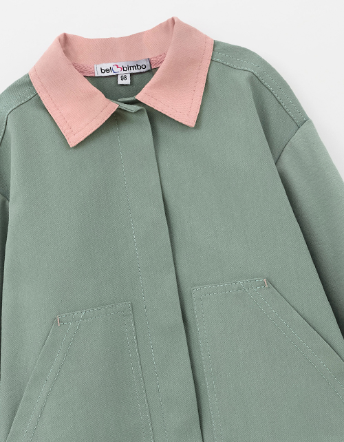 Жакет в утилитарном стиле для девочки Жакет в утилитарном стиле для девочки