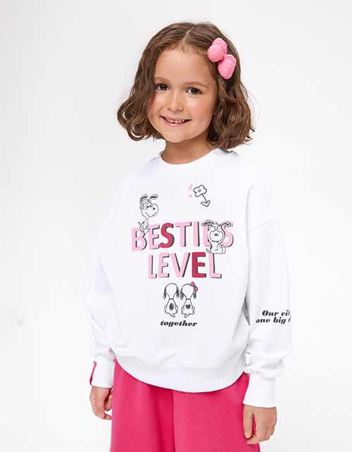 Белый свитшот для девочки