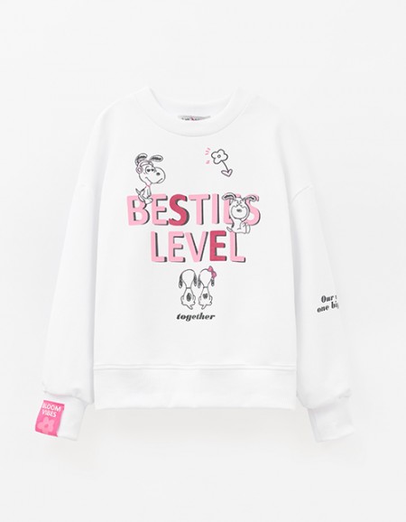 Белый свитшот для девочки