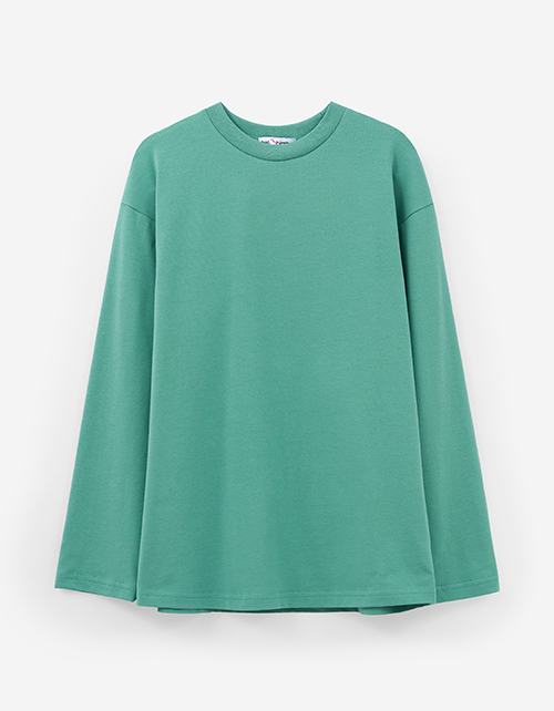 Тёмно-зелёный лонгслив