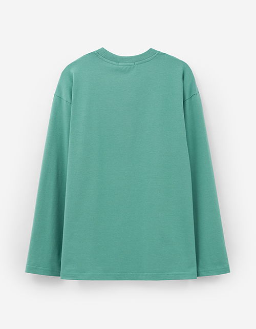 Тёмно-зелёный лонгслив