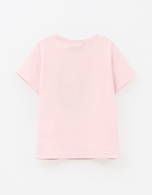 Пудрово-розовая футболка для девочки