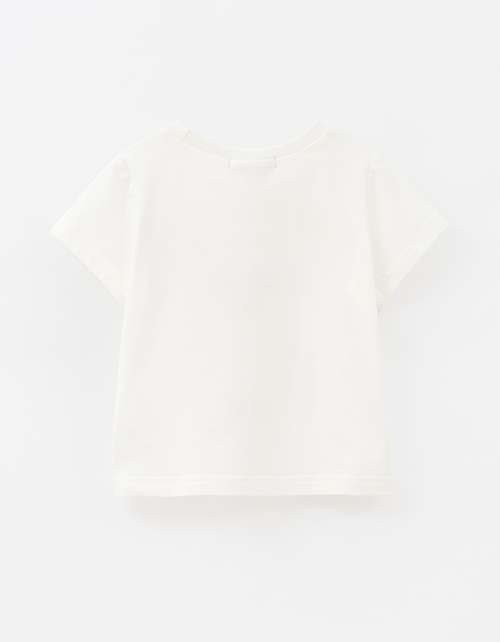 Молочная футболка для девочки