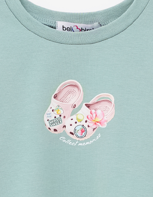 Мятная футболка для девочки Мятная футболка для девочки