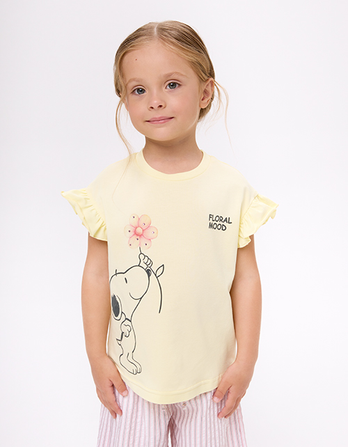 Светло-жёлтая футболка для девочки