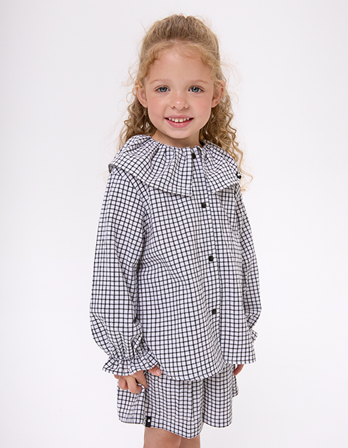Блузка в клетку для девочки
